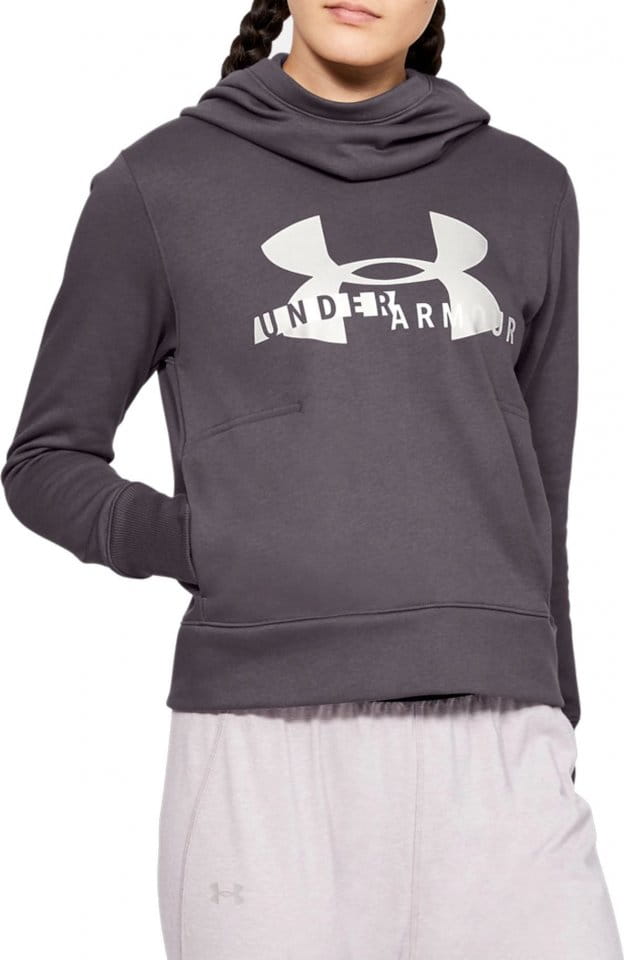 Sweatshirt à capuche Under Armour Cotton Fleece Sportstyle Logo hoodie-Gra