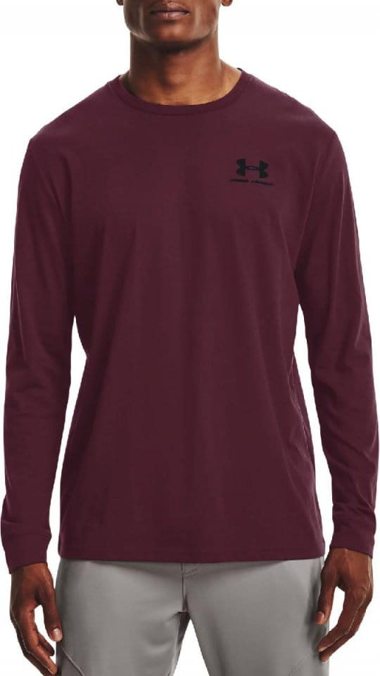 Tee-shirt Under Armour UA SPORTSTYLE LEFT CHEST LS-RED