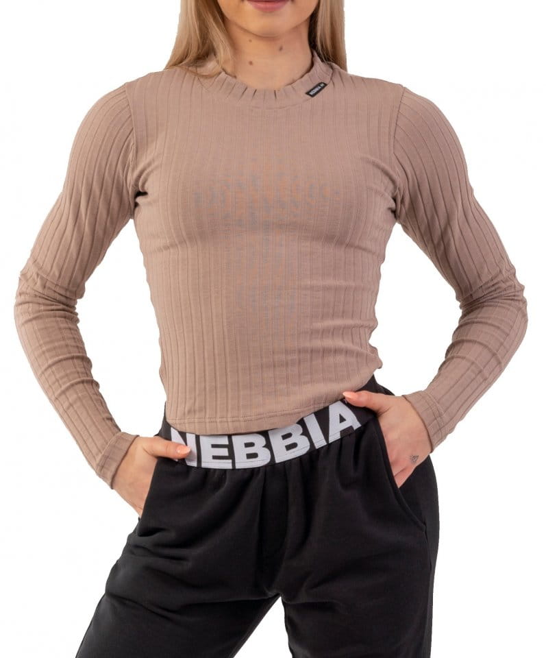 Tee-shirt à manches longues Nebbia Organic Cotton Ribbed Long Sleeve Top