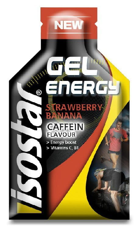 Gels énergétiques Isostar GEL CAFFEIN STRAWBERRY BANANA 35g