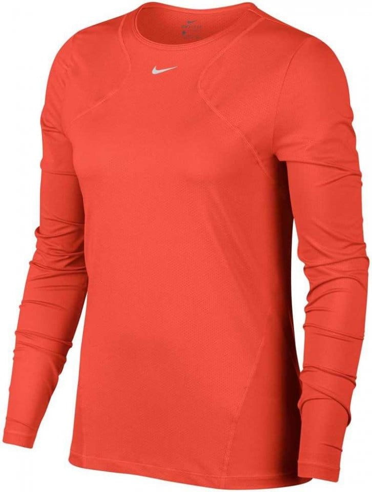 Tee-shirt à manches longues Nike W NP TOP LS ALL OVER MESH
