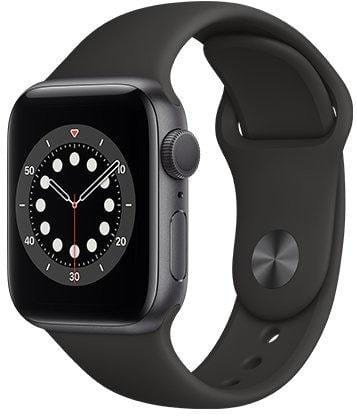 Montre Apple Watch S6 GPS, 44mm Space Gray Aluminium Case with Black Sport Band - Regular