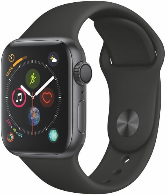 Montre Apple Watch Series 4 GPS, 40mm Space Grey Aluminium Case with Black Sport Band
