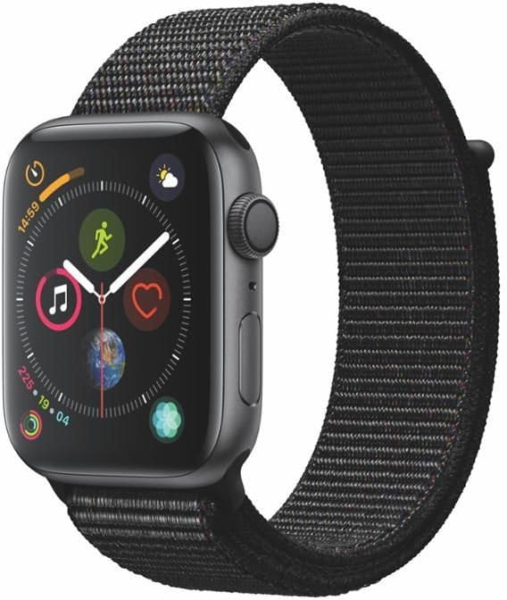 Montre Apple Watch Series 4 GPS, 44mm Space Grey Aluminium Case with Black Sport Loop