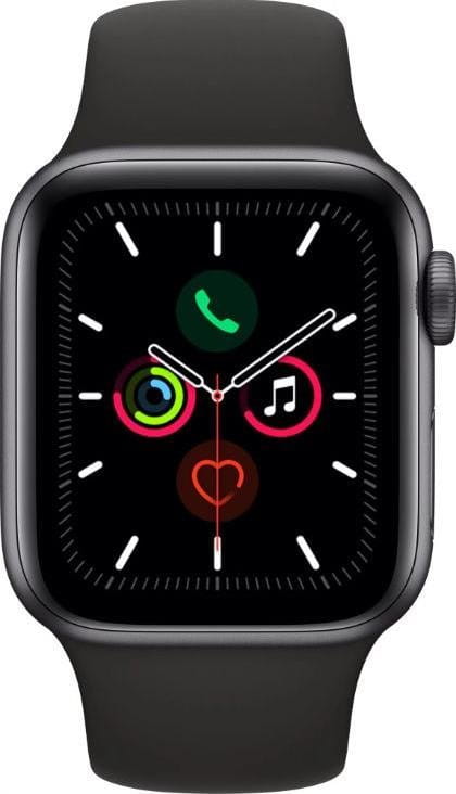 Montre Apple Watch Series 5 GPS, 40mm Space Grey Aluminium Case with Black Sport Band