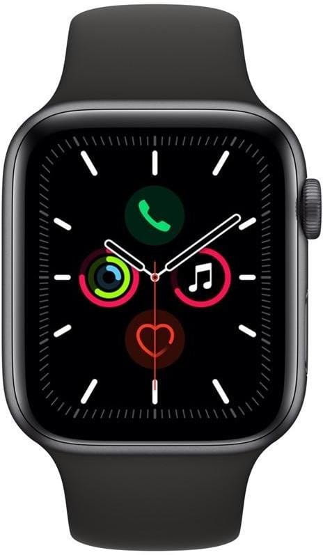 Montre Apple Watch Series 5 GPS, 44mm Space Grey Aluminium Case with Black Sport Band