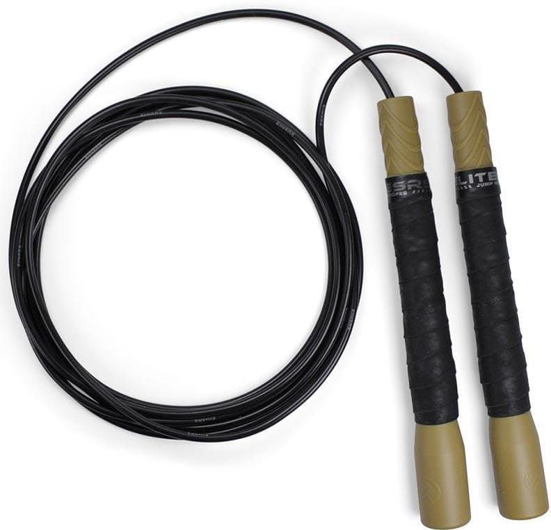 Corde à sauter ELITE SRS Pro Freestyle Jump Rope - Gold Handle / Black 4mm Cord