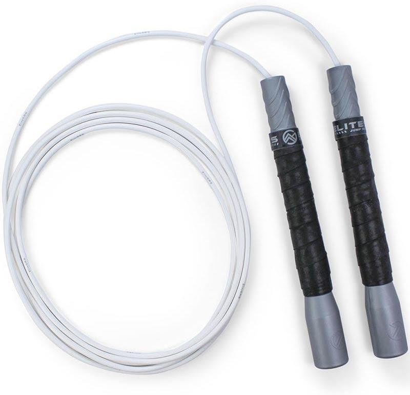 Corde à sauter ELITE SRS Pro Freestyle Jump Rope - Silver Handle/White Cable